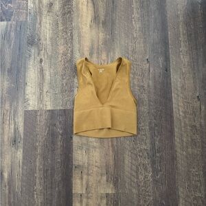 Urban Outfitters Tan Sleeveless Crop Tank